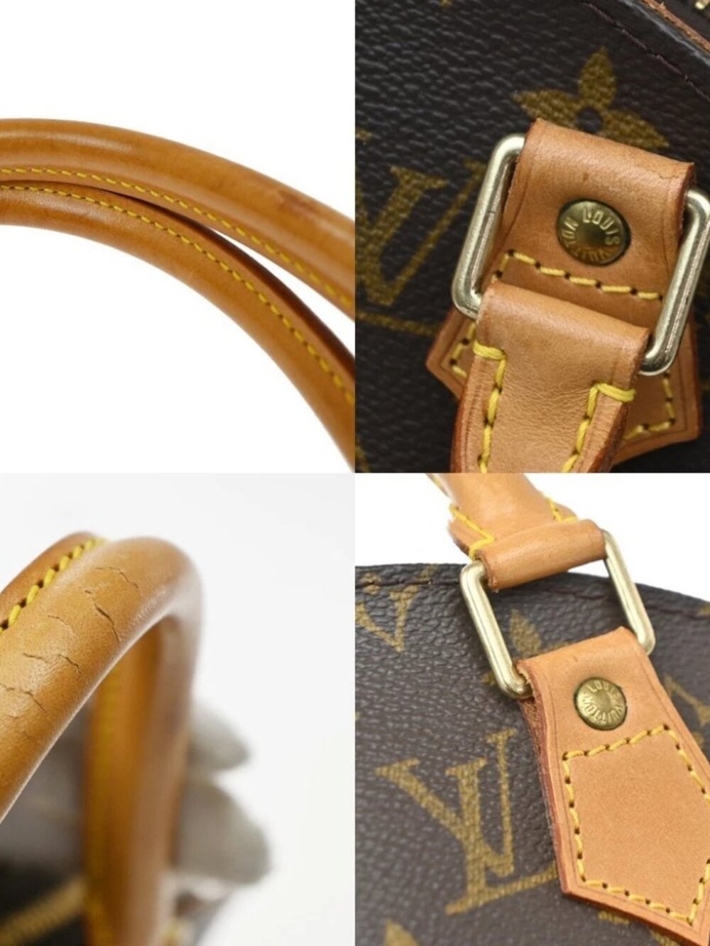 LOUIS VUITTON LV Logo Ellipse PM Hand Bag Monogram Leather Brown M51127 - Picture 10 of 16